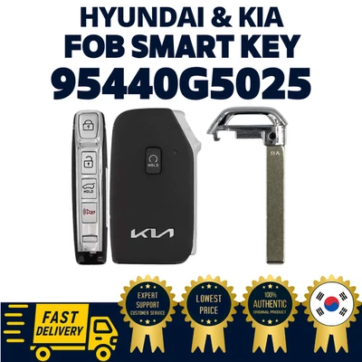 Original OEM Hyundai Kia FOB Smart Car Key Blanking Key inc. 95440G5025 Niro EV - Imagen 1 de 2
