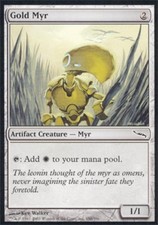 Gold Myr - Light Play MTG Mirrodin