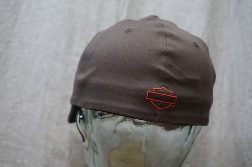 Harley Davidson Motor Company Clothing Ball Cap Hat Gray Flexfit Delta L XL - Picture 3 of 11