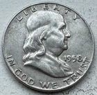 1958-D Franklin Half Dollar 90% Silver - INV#8631