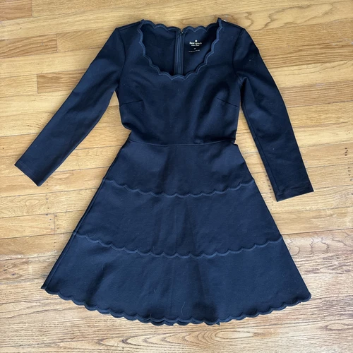 Abito Kate Spade Little nero aderente e svasato taglia 00