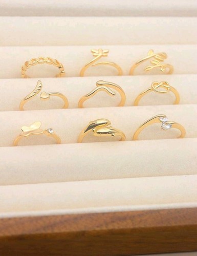 Womens 14k Gold Toe Rings Adjustable Summer Beach Jewelry Gifts For Her - Picture 5 of 5