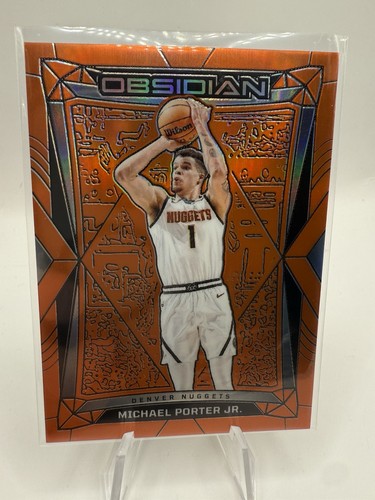2023-24 Panini Obsidian - Michael Porter Jr. #97 Grabado Eléctrico Naranja Inundación/99 - Imagen 1 de 2