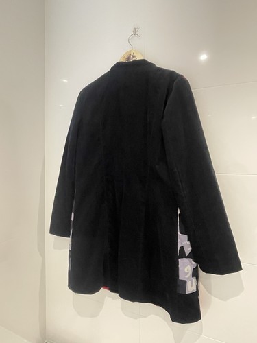 desigual Cordoroy Abstract Coat Jacket Size 44 - Picture 13 of 13