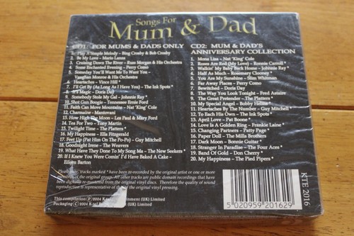 Songs For Mum & Dad 2CD Set 40 Memories Days Gone By Pickwick Easy Listening New - Picture 2 of 2