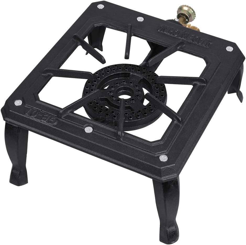 Portable Stove Burner Cast Iron Propane LPG Gas Cooker for Patio Outdoor Camping