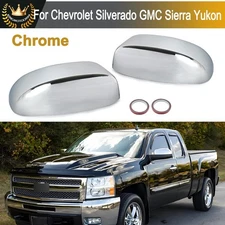 Chrome Mirror Cover Cap For 2007-2013 2014 Chevrolet Silverado GMC Sierra Yukon
