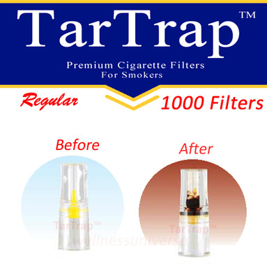 tapping cigarette pack TarTrap Disposable Cigarette Filters Bulk Pack (1000 Filters)