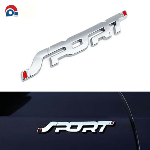 1PC SPORT Logo 3D Chrome Emblem Badge Sticker Decal Car Racing SUV Accessories - Picture 2 of 5