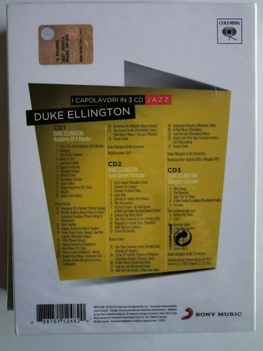 DUKE ELLINGTON ANATOMY OF MURDER, SUCH SWEET THUNDER, ELLINGTON UPTOWN - 3 CD - Imagen 2 de 2