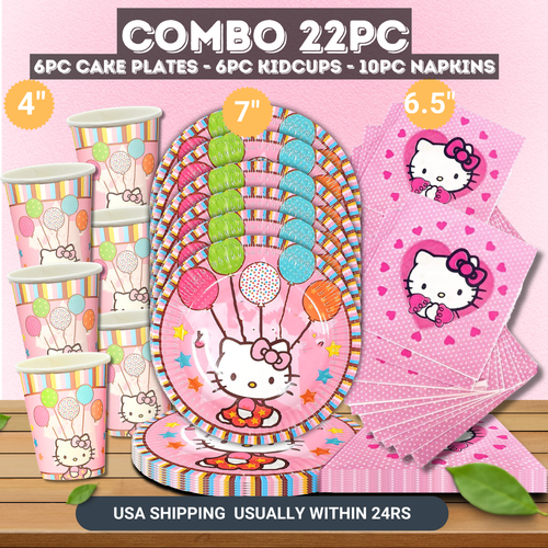 Hello Kitty TABLEWARE  PARTY SUPPLIES BIRTHDAY DECORATION BALLOON banner theme - Picture 26 of 40