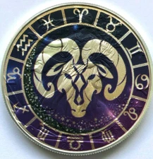 Aries American Silver Eagle 1oz. .999 Silver Dollar Limited Edition Coin zodiac