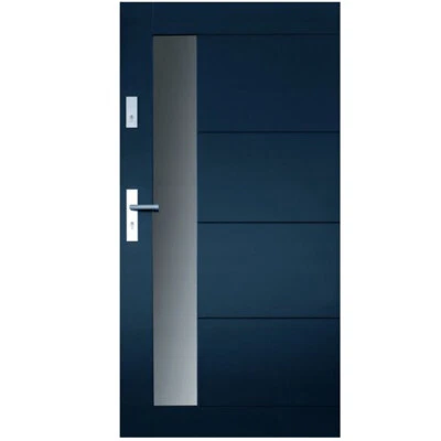 Porte extérieure porte extérieure en bois épaisseur 72 mm porte d'entrée chau... - Photo 1/3