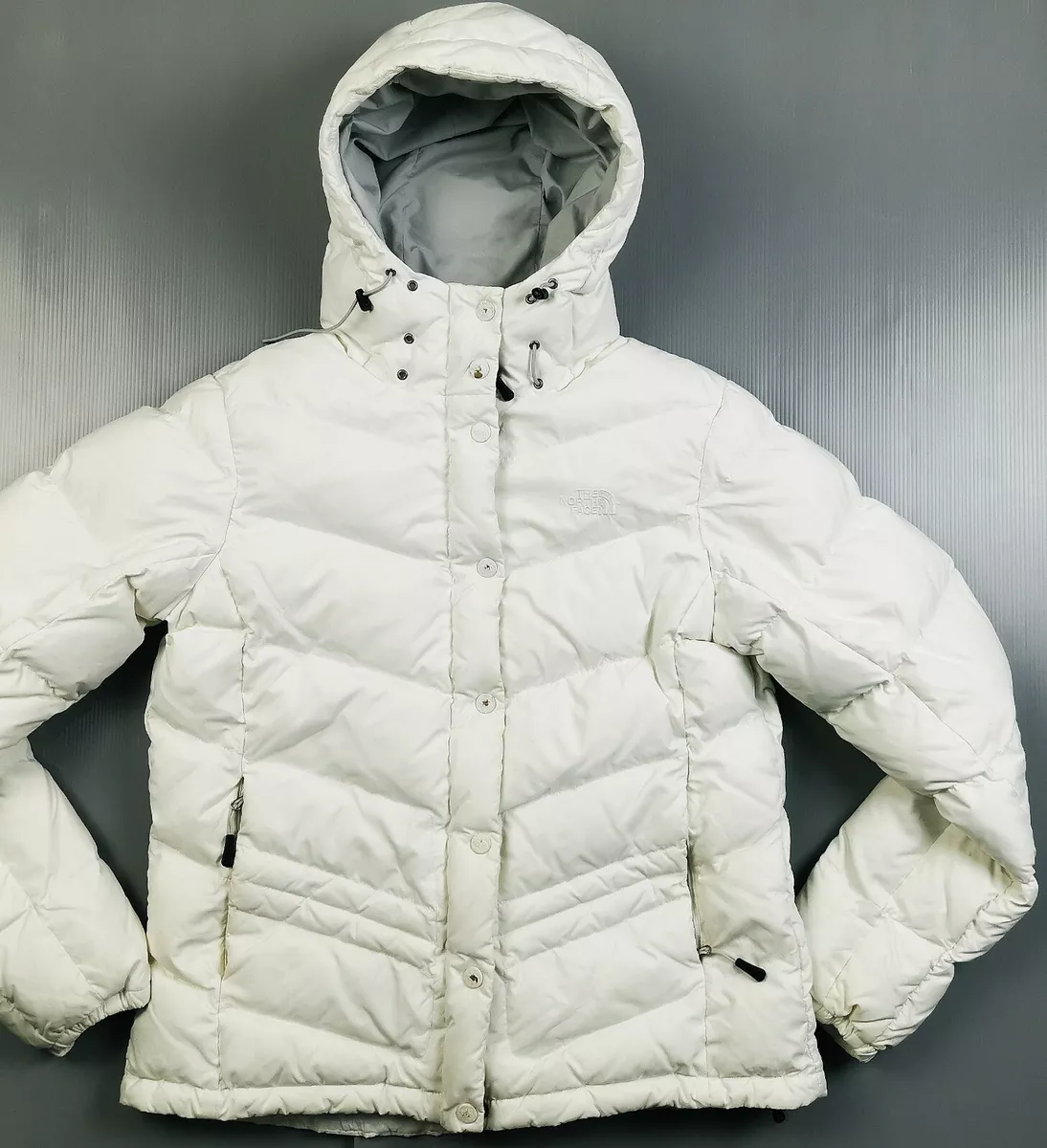 *HOT Women's THE NORTH FACE @ 700 SPORTS DOWN QUILTED HOOD PUFFER WHITE  Jacket L