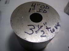 4"  ALUMINUM TUBING .1 "- ID  BAR 6061 3 1/2 "+ 1PC.ALUMINUM TUBEING 4" DIAMETER