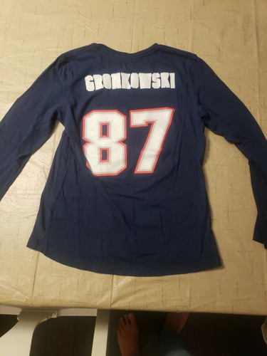 NFL New England Patriots Women’s T-Shirt Long Sleeve Gronkowski #87 Long Sleeve - Picture 4 of 4