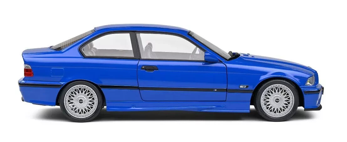1/18 BMW M3 E36 Coupe Santorin (Blue) 1996 Diecast Model Car By