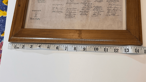 Unanimous Declaration Of The Thirteen United States Of America Framed History Ar - Picture 10 of 13