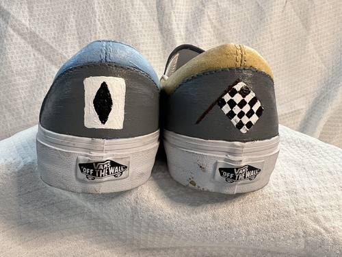 Hand Painted Vans Unisex M9/W10.5 Ski Motorcycle Extreme Sports Theme - Picture 8 of 8