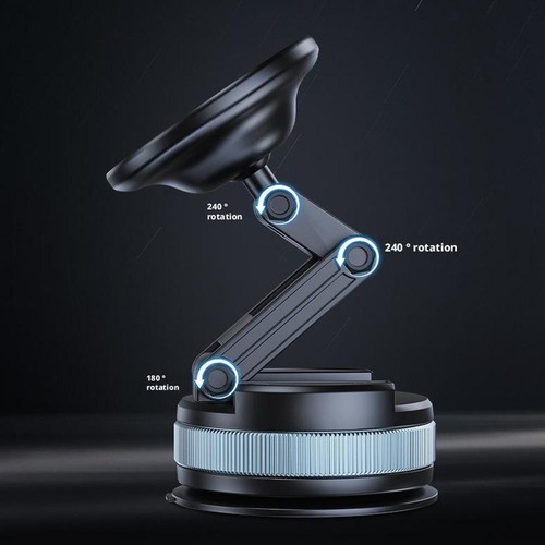 Double-sided Magnetic Vacuum Suction Cup Car Phone Holder Foldable Retract GTR7 - Picture 17 of 20