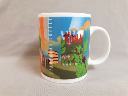 Starbucks 2001 100% Pure Kona Coffee Mug 14 oz - Rare - Imagen 4 de 9