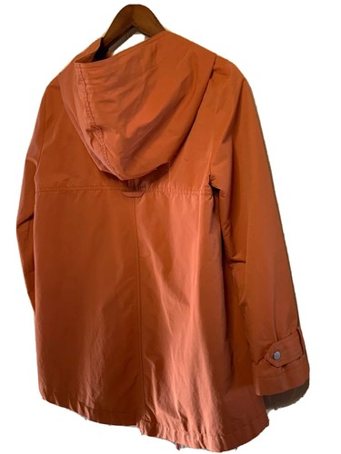 Abrigo delantero Eileen Fisher manga larga con cremallera S naranja quemado - Imagen 4 de 8