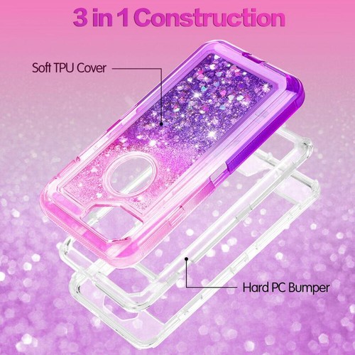 For iPhone SE2 6 7 8 & Plus  Shockproof Liquid Glitter Bling Defender Case Cover - Picture 6 of 21