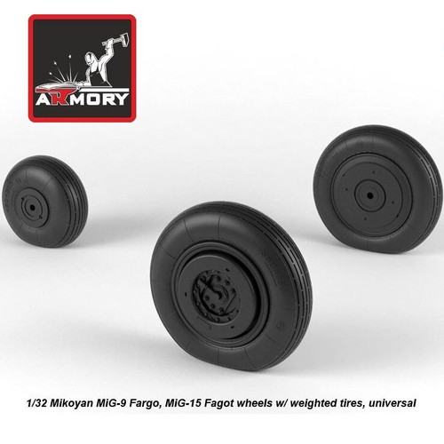 Armory Models AR AW32013 Scale 1:32 Mikoyan MiG9 Fargo/MiG15 Fagot early wheels - Picture 21 of 24