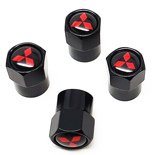 Mitsubishi Wheel Valve Dust Caps. Outlander ASX Mirage Eclipse Shogun L200 etc - Picture 1 of 5