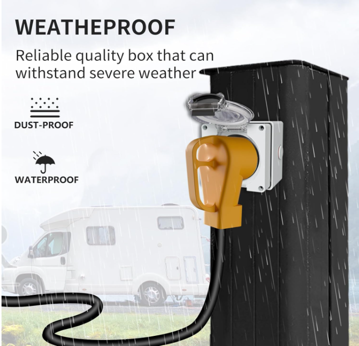STARELO 50Amp Power Outlet Box,NEMA 650R Receptacle,250Volt HeavyDuty
