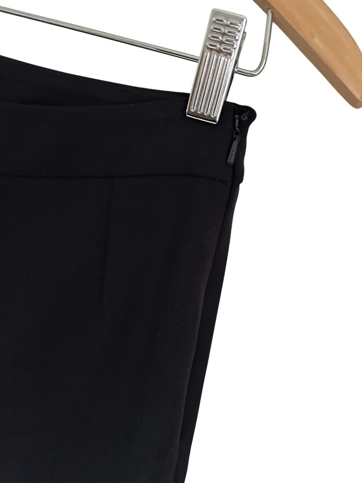 Pantalones REISS Ponte 10" tiro azul marino pierna abertura talla 6R Foto 3 de 4