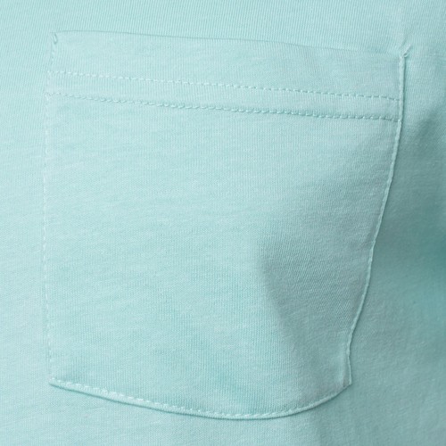 Herren Rundhalsausschnitt T-Shirts Kurzarm Tasche Freizeit Baumwolle Tee Uni Oberteil - Bild 31 von 43