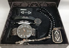 A gift for all his friends in a bag or a set that includes a watch, two bracelet