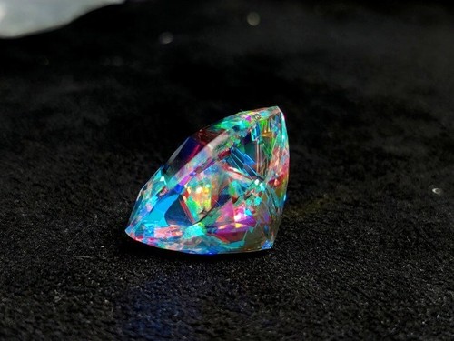 Rare Natural Certified 51.32 Ct Cushion Cut Rainbow Color Mystic Loose Gemstone - Picture 4 of 7