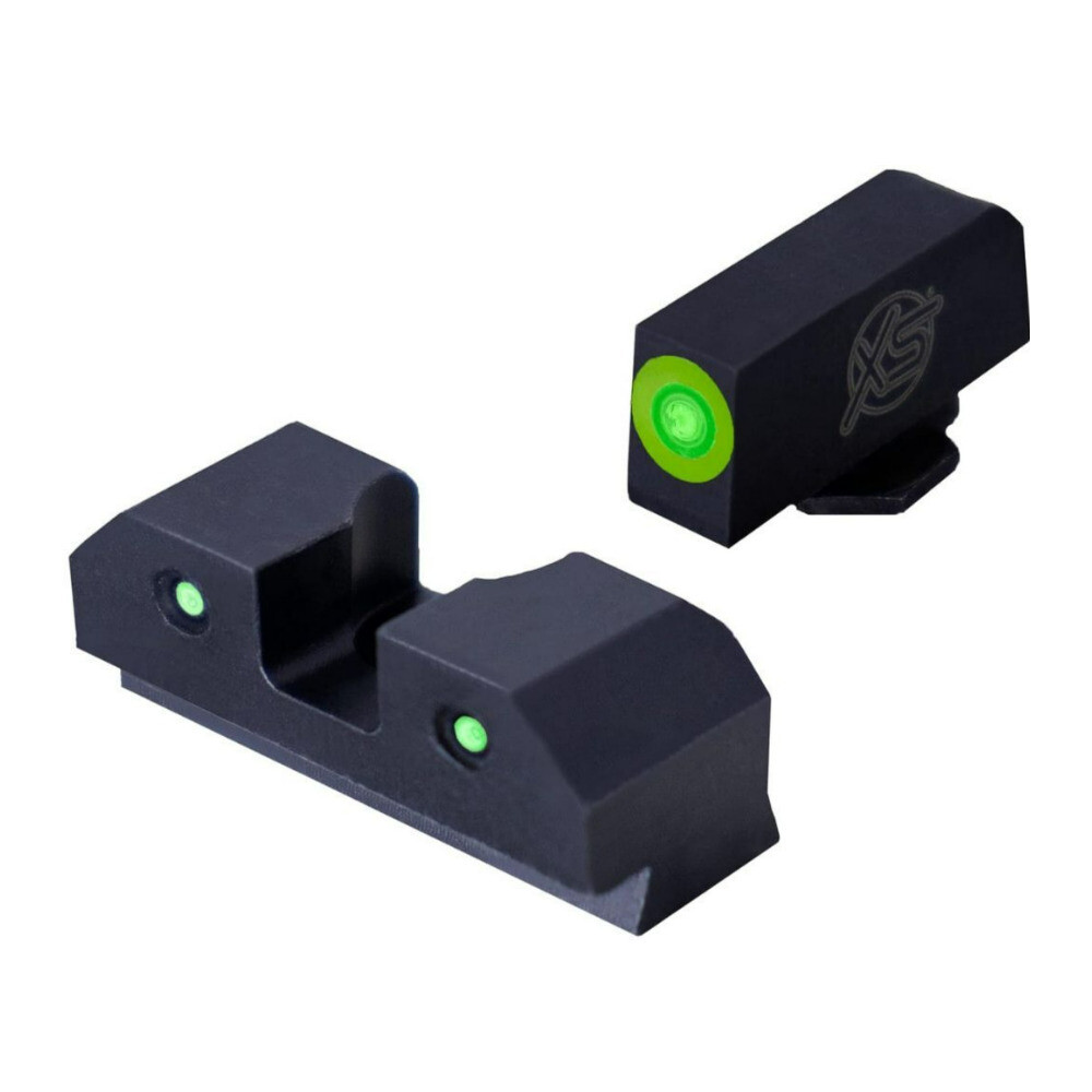 Прицельные приспособления XS R3D Tritium Night Sight зеленого цвета для Glock со стальной конструкцией