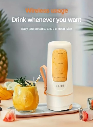 Portable Mini Juicer Cup, USB Rechargeable Smoothie Maker for Travel w. 10-Blade - Picture 4 of 15