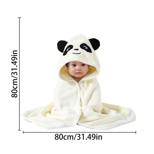 NEW Baby Hooded Bath Towel Gray Fleece Animals blanket microfiber super soft - Picture 3 of 16