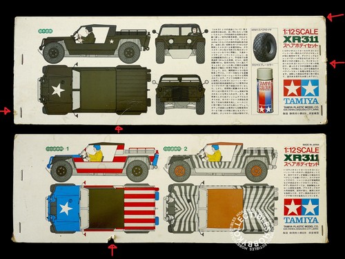 Tamiya Vintage 1/12 RC XR311 Combat Support Vehicle Body Parts Set No. SP0013 - Picture 22 of 24