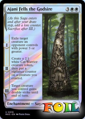 Ajani Fells the Godsire 0019 MTG Modern Horizons 3 Uncommon NP Foil