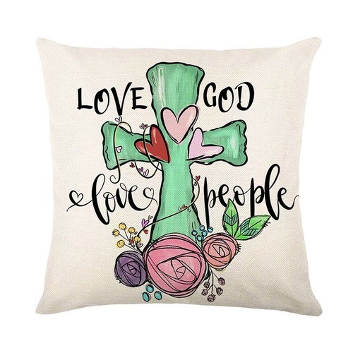 Easter Throw Pillow Cover Decoration Home Holiday Easter Sofa Bedside Pillowcase - Picture 14 of 20