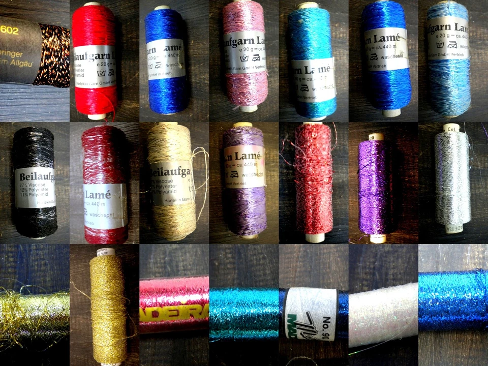 Beilaufgarn, metallisiert, Madeira, Lamè, Stricken Häkeln Nähen  Sticken Vintage - Bild 1 von 1