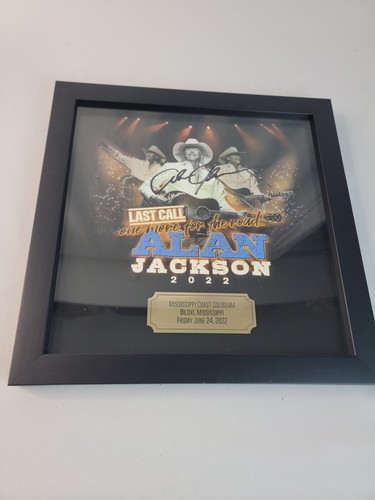 Alan Jackson Final Tour Special Ticket Exclusive Autographed Framed Photo