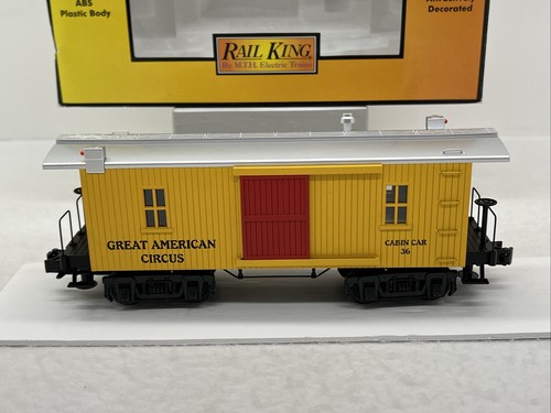 MTH RailKing 30-77239 Great American Circus 19th c Woodsided Caboose #36 New O - Picture 6 of 13