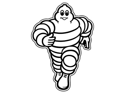 Michelin Man Logo #1 Sticker Waterproof Vinyl Decal Die-Cut Laptop Car