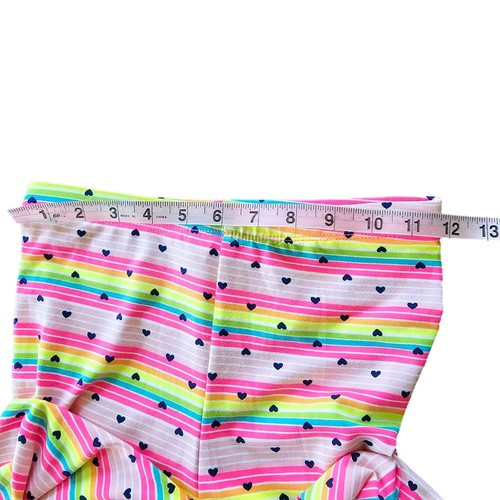 Limited Too Leggings Pants NWT Girl's Size 14/16 Pink Rainbow Striped w/ Hearts - Picture 5 of 9