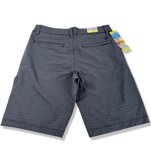 HANG TEN Black Stripe Gray Mens Stretch Board Shorts 11" Inseam / Size 32 - Picture 2 of 14