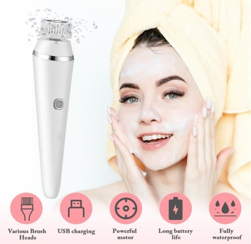 4-in1Gesichtsreinigungsbürste elektrischer Gesichtsreiniger Ultraschall Skin Spa - Bild 7 von 10