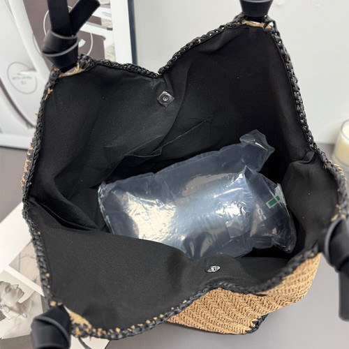 MIU Strandtasche Große Einkaufskorb-Tasche Tragbar & Geräumig für Strand Alltag - Bild 4 von 5