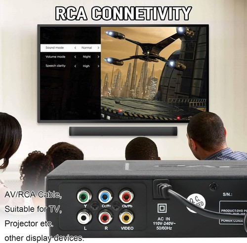 TV Player mit AV Anschluss & Fernbedienung USB für CD DVD VCD UHD Spieler DHL - Bild 2 von 12