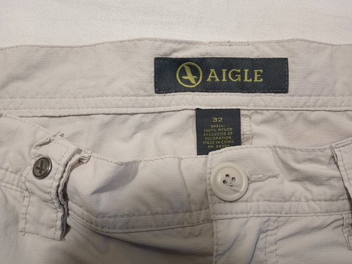 Aigle Cargo Shorts,Hike,Fish,Boat 32x10 Light Khaki 100%Nylon - Picture 1 of 13